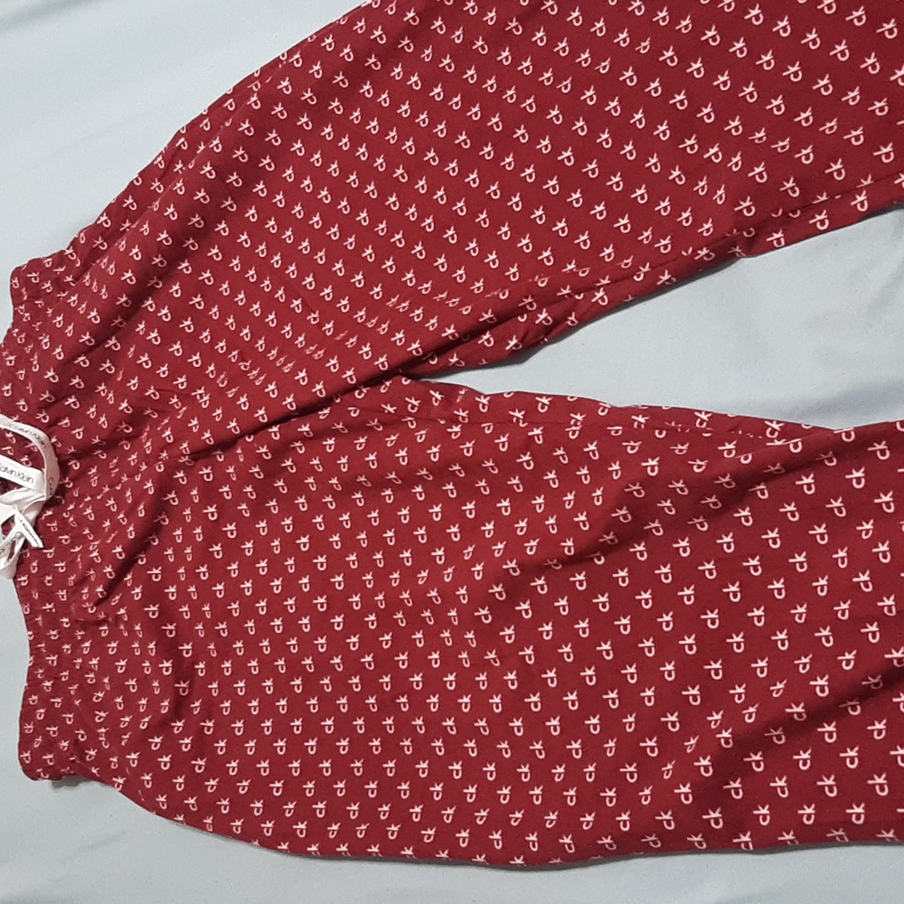 NWOT Calvin Klein burgundy pajama set - Picture 3 of 3